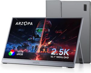 Arzopa Z3FC 16.1" Portable Gaming Monitor Space Grey 2K QHD 180Hz