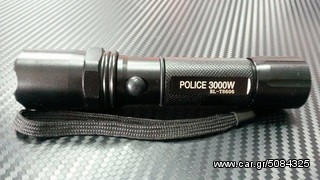   Αδιάβροχος φακός LED CREE επαναφορτιζόμενος 1000 Lumens POLICE   