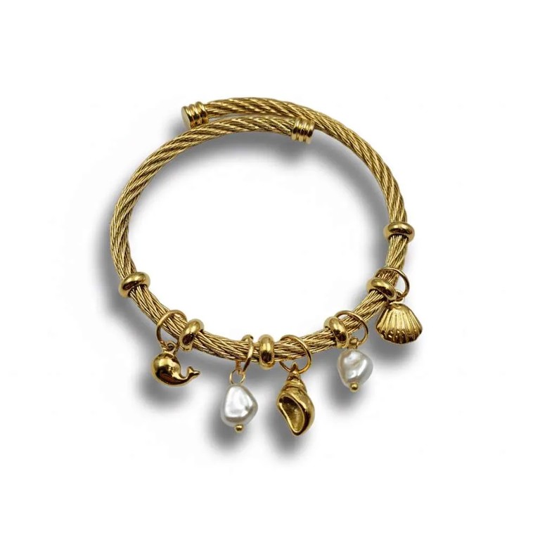 Βραχιόλι χρυσό με summer charms