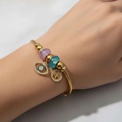 Βραχιόλι χρυσό γούρι με charms-thumb-1