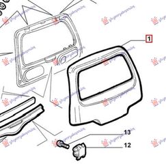 Πόρτα Πίσω 3η (Γνήσιο) / FIAT SEICENTO 01-06 / 46512316 - 1 Τεμ