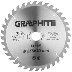 Δίσκος Πριονιού Graphite Καρβιδίου, 235 X 30 Mm, 36 Δόντια)