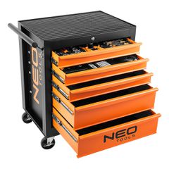 Μεταλλικός Εργαλειοφόρος Neo Tools 5 Συρτάρια + 117 Εργαλεία