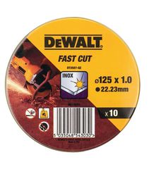 DeWalt Δίσκος Κοπής Μετάλλου INOX 125x1.0mm 10τμχ