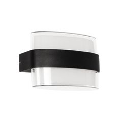 GLOBOSTAR® EMPIRE 60783 Μοντέρνο Φωτιστικό Τοίχου - Απλίκα LED 12W 1200lm 120° AC 220-240V Αδιάβροχο IP65 Θερμό Λευκό 2700K - Bridgelux SMD Chip & TÜV SÜD Driver - Μαύρο Ματ - Μ18.5 x Π12 x Υ8.5cm - 3