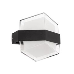 GLOBOSTAR® EMPIRE 60780 Μοντέρνο Φωτιστικό Τοίχου - Απλίκα LED 12W 1260lm 120° AC 220-240V Αδιάβροχο IP65 Φυσικό Λευκό 4500K - Bridgelux SMD Chip & TÜV SÜD Driver - Μαύρο Ματ - Μ18.5 x Π17 x Υ10cm - 3