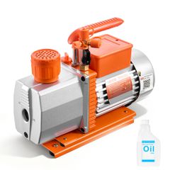 Αντλία κενού VEVOR, 7 CFM 198 L/min, Διβάθμια αντλία κενού AC με περιστροφικό πτερύγιο HVAC, για R134a R22 R410a R1234YF R32, 4πολικός κινητήρας, για συντήρηση κλιματιστικών αυτοκινήτων, απαέρωση ρητί