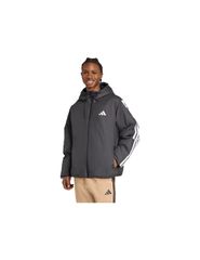 Men's adidas Essentials Climawarm 3Stripes Insulated Hooded Jacket Black JM4042