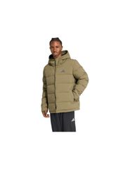 Men's adidas Helionic Climawarm Hoodie Jacket Olive JX0580