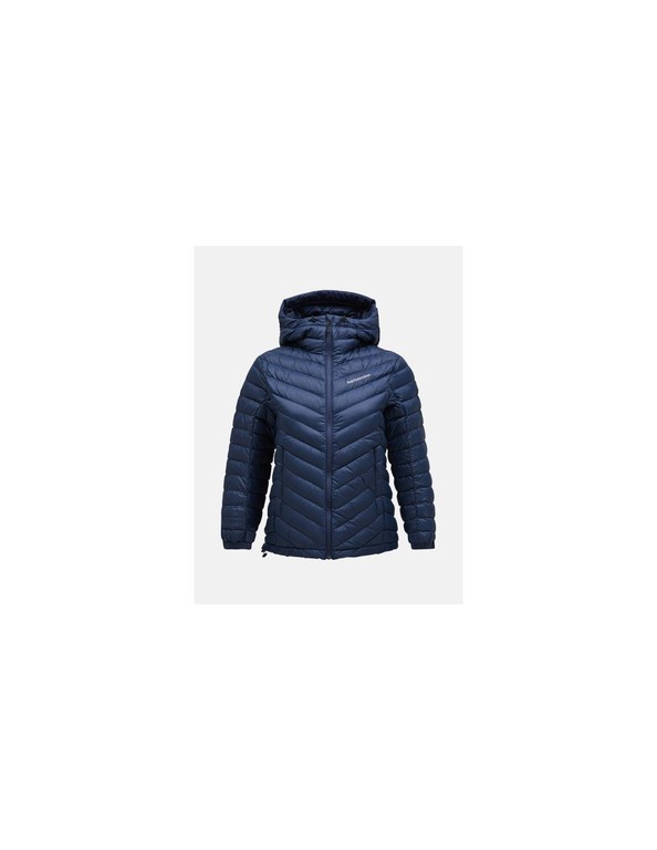 Peak Performance W Frost Down Hood Jacket Navy Blue