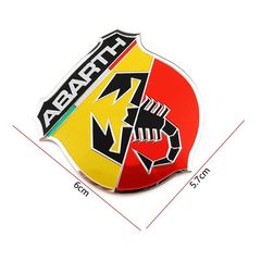 Fiat Abarth 3D metal stickers