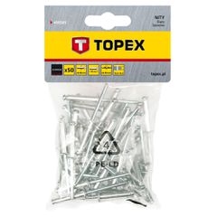 Πριτσίνια Αλουμινίου Topex M4.8x18mm 50τμχ