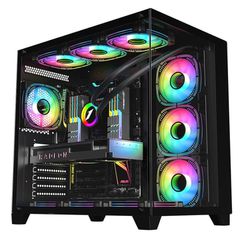 1STPLAYER MV8-TP Gaming Midi Tower Κουτί Υπολογιστή με Πλαϊνό Παράθυρο Μαύρο