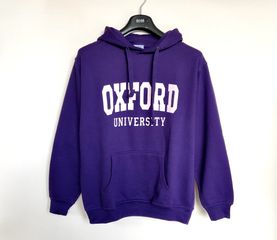 OXFORD UNIVERSITY Men’s Sweatshirt Pullover Hoodie / Ανδρικό Φούτερ Με Κουκούλα Mωβ - Size Μ