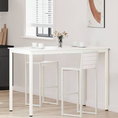 Τραπέζι μπαρ Λευκό 150 x 80 x 105 εκ. Στερεά ξυλεία πεύκου 892810