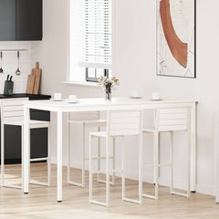 Τραπέζι μπαρ Λευκό 180 x 90 x 105 εκ. Στερεά ξυλεία πεύκου 892812