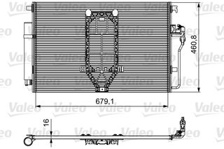 Συμπυκνωτής σύστ. κλιματισμού MERCEDES SPRINTER 3,5-T (B906), SPRINTER 3,5-T (B907), SPRINTER 3,5-T (B907, B910), SPRINTER 3-T (B906), SPRINTER 3-T (B910), SPRINTER 3-T (B910 1.8-Electric 06.