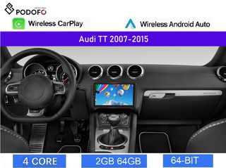 Audi TT (2007-2015) Android οθόνη 9" 2+64GB Ασύρματο CarPlay & Aσύρματο Android Auto | GPS | EQ | WiFi
