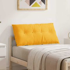 Μαξιλάρι Πλάτης Απαλό Κίτρινο 100 x 50 cm Υφασμάτινο Κορντουρά 42014785