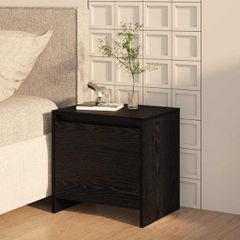 Κομοδίνο Μαύρη Οξυά 45 x 34 x 44,5 εκ Επεξεργασμένο Ξύλο 8000983