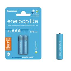 Μπαταρία Επαναφορτιζόμενη Panasonic Eneloop lite BK-4LCCE/2CP 550 mAh size AAA Ni-MH 1.2V Τεμ. 2 Eco Pack