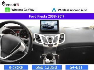 Ford Fiesta (2008-17) Android Car Radio 9" 6+128GB Ασύρματο CarPlay & AΑ| GPS | WiFi | FM RDS | DSP | BT 5.0