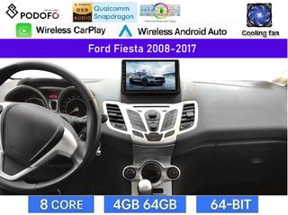 Ford Fiesta (2008-17) Οθόνη 9" Android 15 | 4GB + 64GB | 8-Core Snapdragon | Ασύρματο CarPlay & Android Auto GPS WiFi DSP FM/RDS
