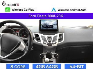 Ford Fiesta (2008-17) Android Car Radio 9" 4+64GB Ασύρματο CarPlay & Android Auto| GPS | WiFi | DSP | BT 5.0