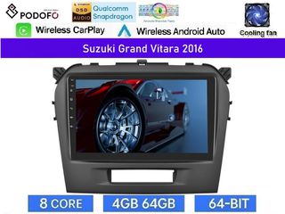 Suzuki Grand Vitara (2016-2024) Android Οθόνη 9" | Snapdragon 460 | 4GB RAM + 64GB ROM | Ασύρματο CarPlay & Android Auto | GPS | WiFi | FM RDS | DSP | BT 5.0