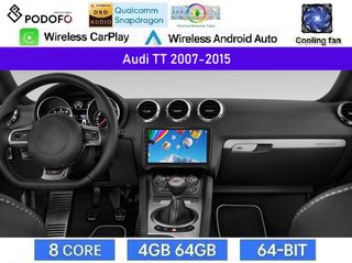 Audi TT (2007-2015) Android Οθόνη 9" | Snapdragon 460 | 4GB RAM + 64GB ROM | Ασύρματο CarPlay & Android Auto GPS WiFi DSP FM/RDS