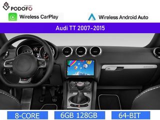 Οθόνη Android 13 9" για Audi TT (2007-2015) | 8-πύρηνος, 6GB RAM + 128GB ROM | Ασύρματο CarPlay / Android Auto, GPS, WiFi, DSP