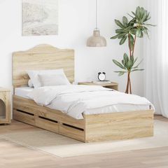 Σκελετός Κρεβατιού Δρύς Sonoma 75 x 190 cm Μηχανήματος Ξύλο 3413466