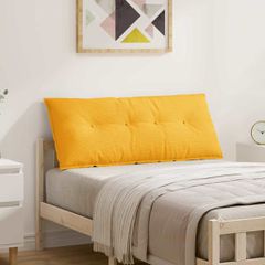Μαξιλάρι Πλάτης Απαλό Κίτρινο 120 x 50 cm Υφασμάτινο Κορντουρά 42014828