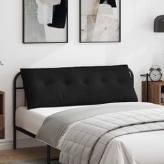 Μαξιλάρι Πλάτης Μαύρο 140 x 50 cm Ύφασμα Μικροΐνας 42014862