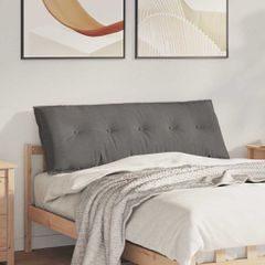 Μαξιλάρι Πλάτης Ανοιχτό γκρι 140 x 50 cm Υφασμάτινο Κορντουρά 42014865