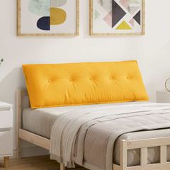 Μαξιλάρι Πλάτης Απαλό Κίτρινο 140 x 50 cm Υφασμάτινο Κορντουρά 42014871