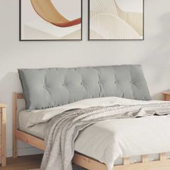 Μαξιλάρι Πλάτης Ανοιχτό γκρι 160 x 50 cm Ύφασμα Μικροΐνας 42014903