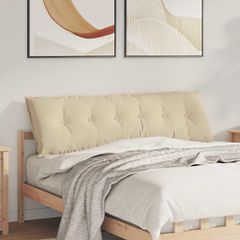 Μαξιλάρι Πλάτης Κρεμ 160 x 50 cm Ύφασμα Μικροΐνας 42014906