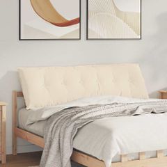 Μαξιλάρι Πλάτης Μπεζ 160 x 50 cm Ύφασμα Μικροΐνας 42014907