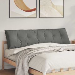 Μαξιλάρι Πλάτης Σκούρο Γκρι 180 x 50 εκ. Ύφασμα Μικροΐνας 42014947