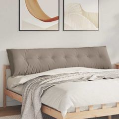 Μαξιλάρι Πλάτης Taupe 200 x 50 εκ. Ύφασμα Μικροΐνας 42014988
