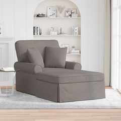 Τσέιζ Λαζού με Φούστα με μαξιλάρι 3 pcs Taupe ύφασμα 42022944