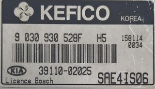 ΕΓΚΕΦΑΛΟΣ KIA PICANTO 1.0, 39110-02025, -- ΞΕΚΛΕΙΔΩΤΟΣ --, 9030930528F, H5, M7.9.0, SAE4IS06-thumb-1