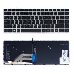 Πληκτρολόγιο - Laptop Keyboard για HP Probook 640 g4 SG-87720-2SA 603B0133717 L00736-B71 L09547-B71 US Silver Frame Backlight Black ( Κωδ.40954USBL )