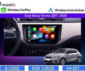 SEAT IBIZA / ARONA (2017-20) Android Car Radio 9" | 6GB RAM + 128GB ROM | Ασύρματο CarPlay & Aσύρματο Android Auto | GPS | WiFi | FM RDS | DSP | BT 5.0
