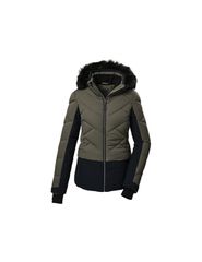 Killtec KSW 102 women's ski jacket quilted with a detachable hood brown 42039311
