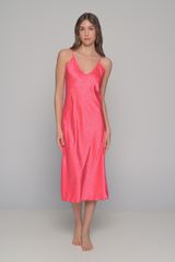 Midi Σατέν Slip Dress ΔΩΡΟ το String - Καρπουζί