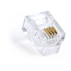 CABLEXPERT MP-6P4C/100 MODULAR PLUG 15U GOLD PLATED 100pcs