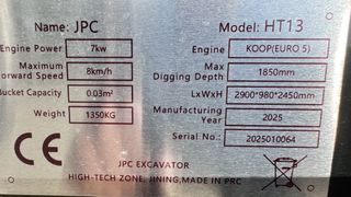 Εκσκαφέας Με Ερπύστριες 2026 JPC HT13  1.4Τ-thumb-9