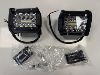 Σετ αδιάβροχοι προβολείς αλουμινίου LED combo 10cm 60W 20 SMD 12V/24V 6000LM 6500K ψυχρό λευκό IP68 2 τεμάχια A500 E16 4IN-1 NOVSIGHT